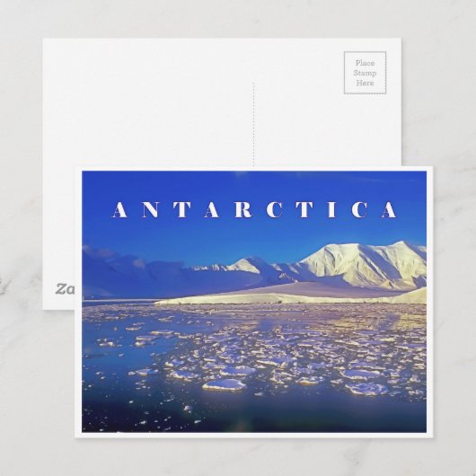 Antarktis Postkarte (Vorne/Hinten)