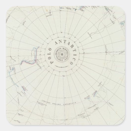 Antarktis Quadratischer Aufkleber (Vorderseite)