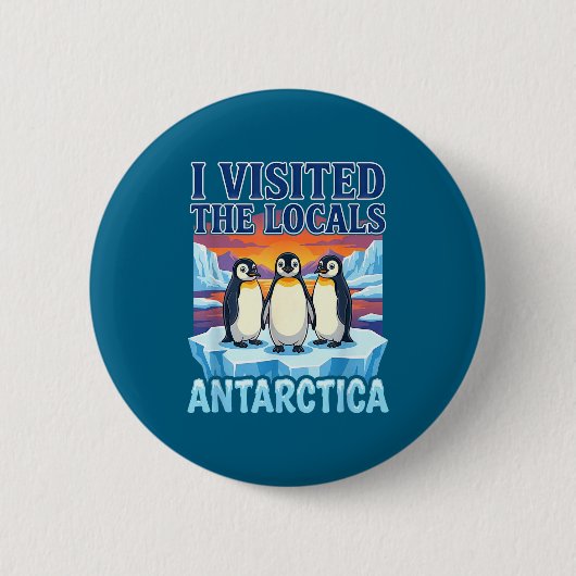 Antarktis Reise Souvenir Pinguin Expedition Button (Vorderseite)