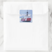 Antarktis, Ross Island, McMurdo Station, USCG Quadratischer Aufkleber (Tasche)