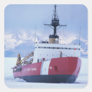 Antarktis, Ross Island, McMurdo Station, USCG Quadratischer Aufkleber