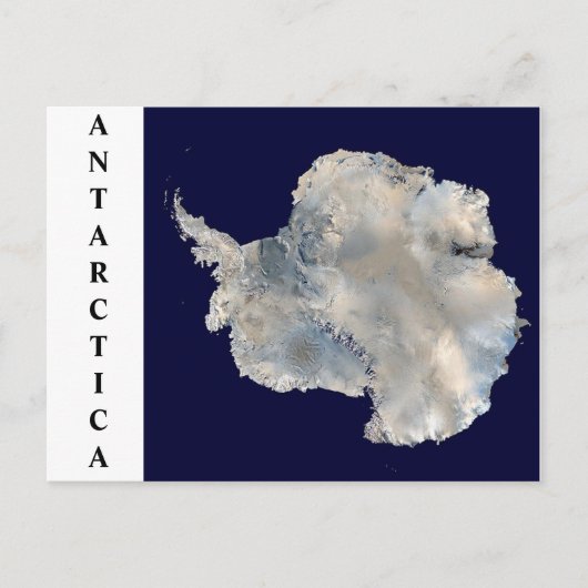 Antarktis Satellitenbild Postkarte (Vorderseite)