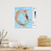 Antarktis South Shetland Map of Deception Island Poster (Küche)