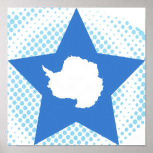 Antarktis-Star Poster