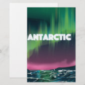 Antarktis Travel Poster Briefpapier (Vorne/Hinten)