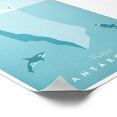 Antarktis Vintage Travel Poster (Ecke)