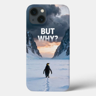 Antarktische Einsamkeit: Pinguin-"Aber warum?"-Que Case-Mate iPhone Hülle