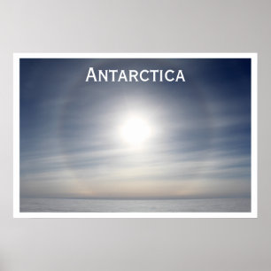 Antarktische Sonne über dem Horizont, Siple Dome Poster