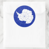 Antarktische Vertrag-Flagge. Die Antarktis Runder Aufkleber (Tasche)