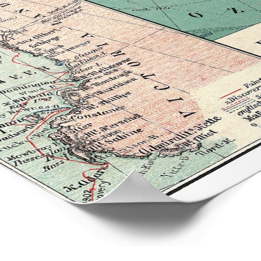 Antarktischer Kontinent Poster (Ecke)