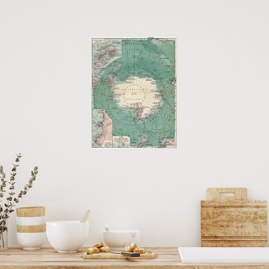 Antarktischer Kontinent Poster (Küche)