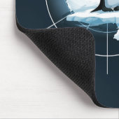 Antarktischer Pinguin-Emblem – Design für Polarfor Mousepad (Ecke)