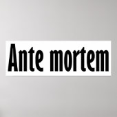 Ante mortem poster (Vorne)