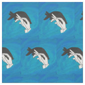 Anteater auf Blue Stoff (Nahaufnahme)