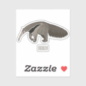 Anteater-Cartoon-Abbildung Aufkleber (Blatt)