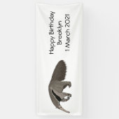 Anteater-Cartoon-Abbildung Banner (Vertikal)