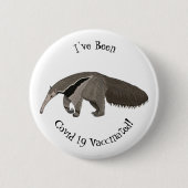 Anteater-Cartoon-Abbildung Button (Vorderseite)