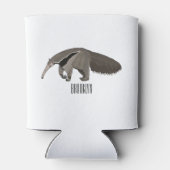 Anteater-Cartoon-Abbildung Dosenkühler (Rückseite)