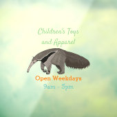 Anteater-Cartoon-Abbildung Fensteraufkleber (Blatt 3)