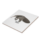 Anteater-Cartoon-Abbildung Fliese (Seite)