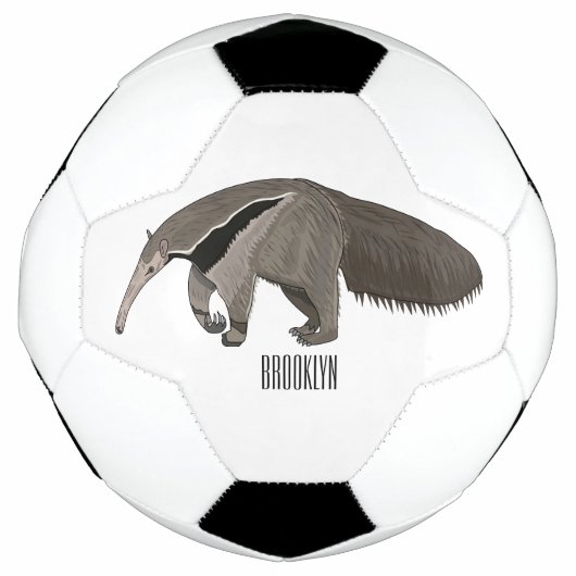 Anteater-Cartoon-Abbildung Fußball (Vorderseite)