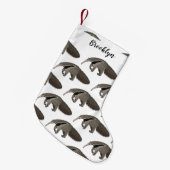 Anteater-Cartoon-Abbildung Kleiner Weihnachtsstrumpf (Vorderansicht (hängend))