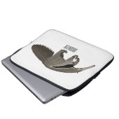 Anteater-Cartoon-Abbildung Laptopschutzhülle (Vorne Knopf)