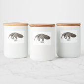 Anteater-Cartoon-Abbildung Lebensmitteletikett (Flaschen)