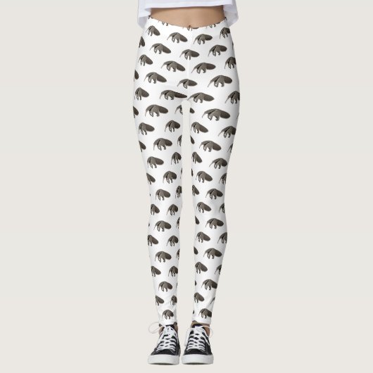 Anteater-Cartoon-Abbildung Leggings (Vorderseite)