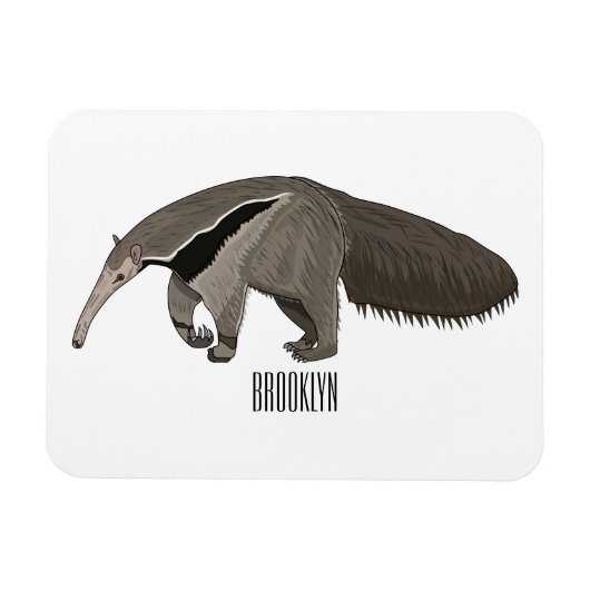 Anteater-Cartoon-Abbildung Magnet (Horizontal)