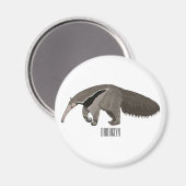 Anteater-Cartoon-Abbildung Magnet (Vorderseite/Rückseite)