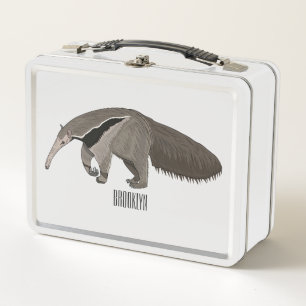 Anteater-Cartoon-Abbildung Metall Brotdose