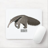 Anteater-Cartoon-Abbildung Mousepad (Mit Mouse)