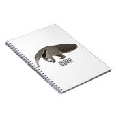 Anteater-Cartoon-Abbildung Notizblock (Rechte Seite)