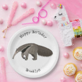 Anteater-Cartoon-Abbildung Pappteller (Party)