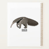 Anteater-Cartoon-Abbildung Planer (Rückseite)