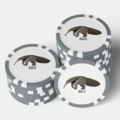 Anteater-Cartoon-Abbildung Pokerchips (Stapel)