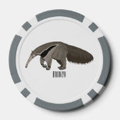 Anteater-Cartoon-Abbildung Pokerchips (Rückseite)