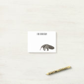 Anteater-Cartoon-Abbildung Post-it Klebezettel (Auf Schreibtisch)