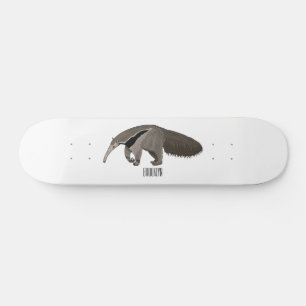 Anteater-Cartoon-Abbildung Skateboard
