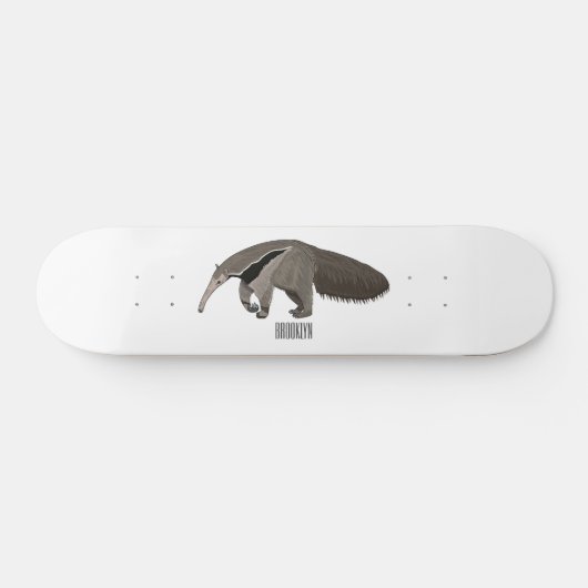 Anteater-Cartoon-Abbildung Skateboard (Horizontal)