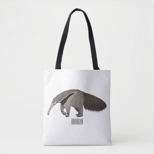 Anteater-Cartoon-Abbildung Tasche (Vorderseite)