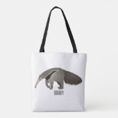 Anteater-Cartoon-Abbildung Tasche (Rückseite)
