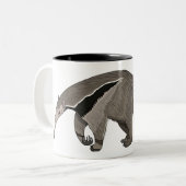 Anteater-Cartoon-Abbildung Zweifarbige Tasse (Vorderseite Links)