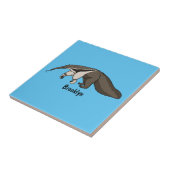 Anteater-Happy-Cartoon-Abbildung Fliese (Seite)