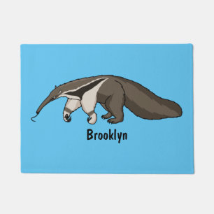Anteater-Happy-Cartoon-Abbildung Fußmatte