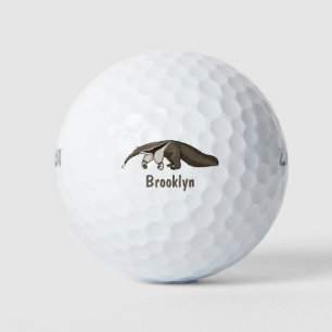 Anteater-Happy-Cartoon-Abbildung Golfball