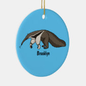 Anteater-Happy-Cartoon-Abbildung Keramik Ornament (Rechts)