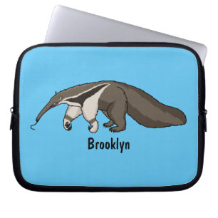 Anteater-Happy-Cartoon-Abbildung Laptopschutzhülle
