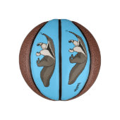 Anteater-Happy-Cartoon-Abbildung Mini Basketball (Vertikal)